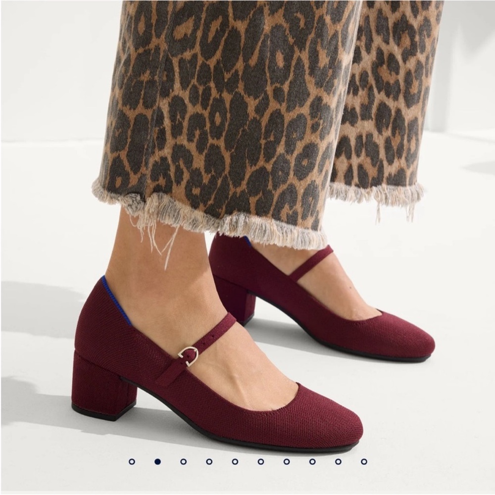 Rothy's Burgundy Mary Jane Heels